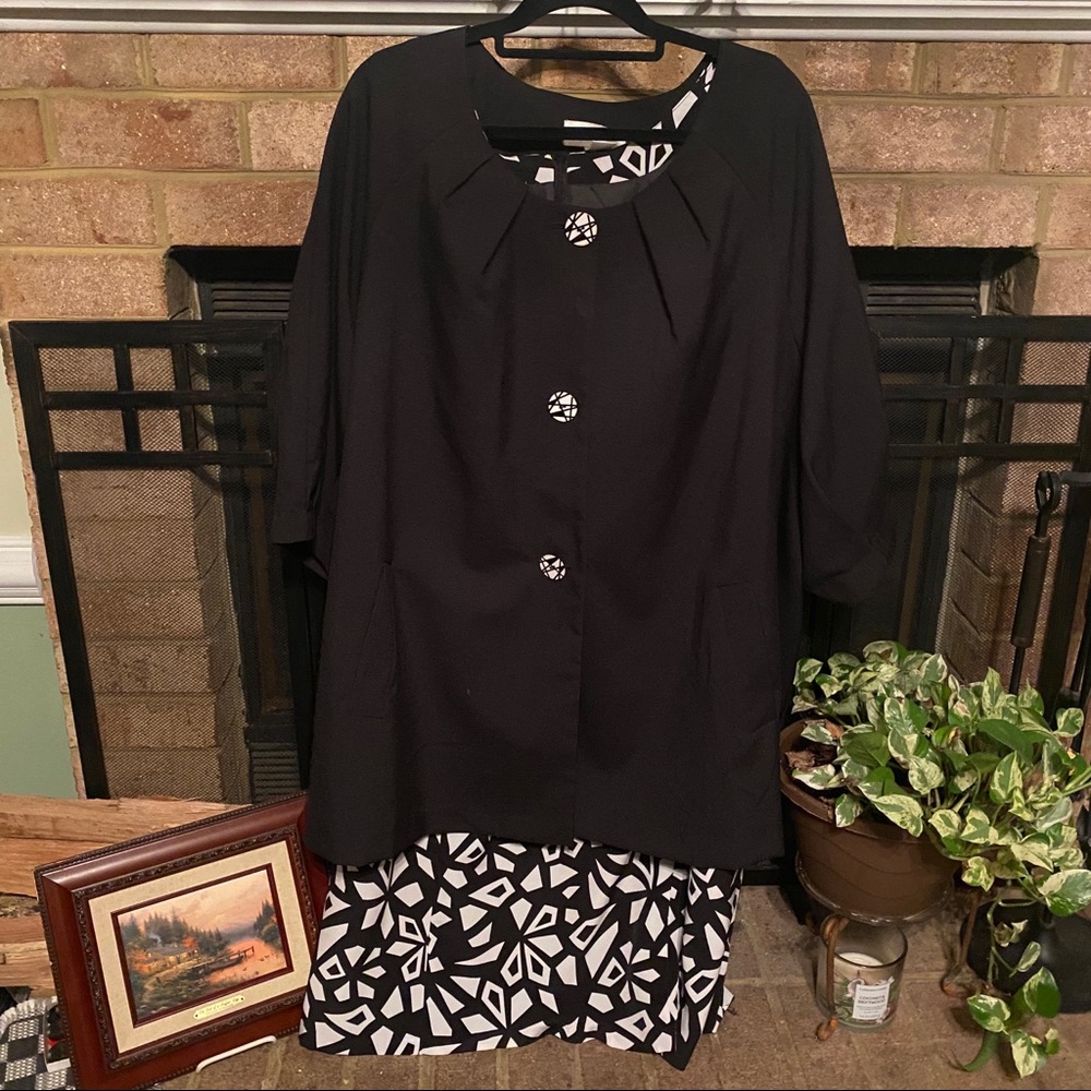 2pc Plus Size Dress & Jacket